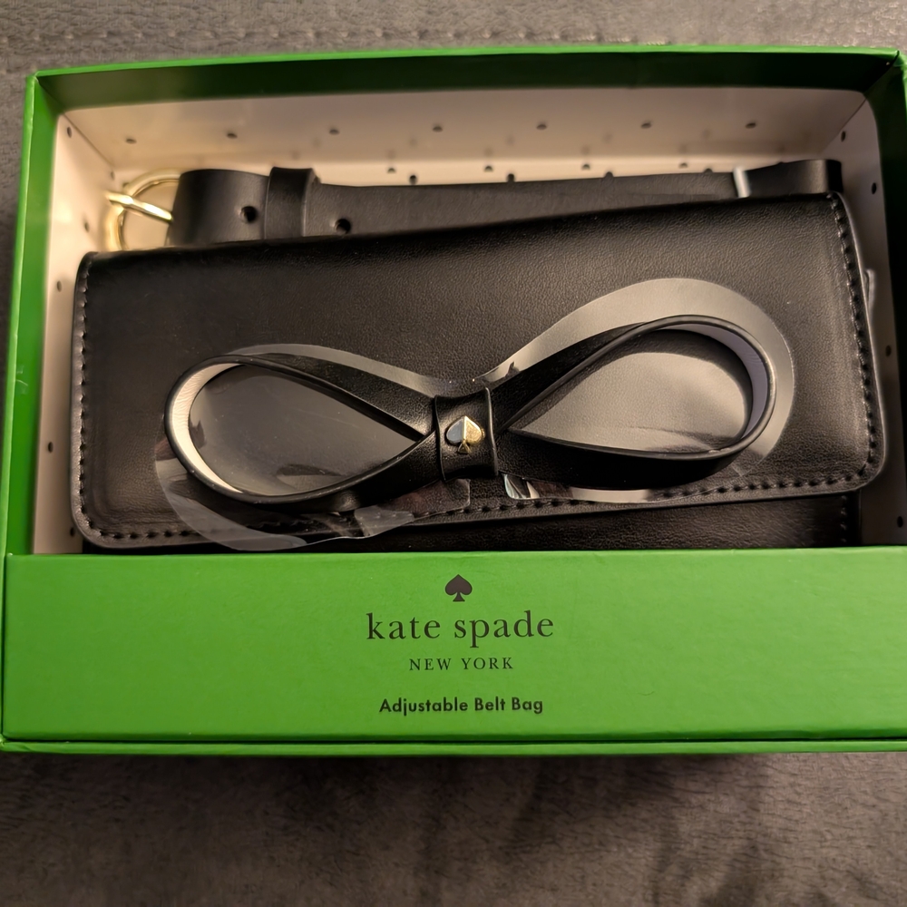 Kate Spade Black Belt with Bow Detail